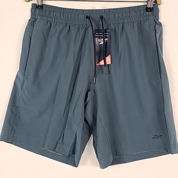 NEW Reebok Men's Blue Workout Ready Woven Shorts Sz M NWT - Picture 1 of 11